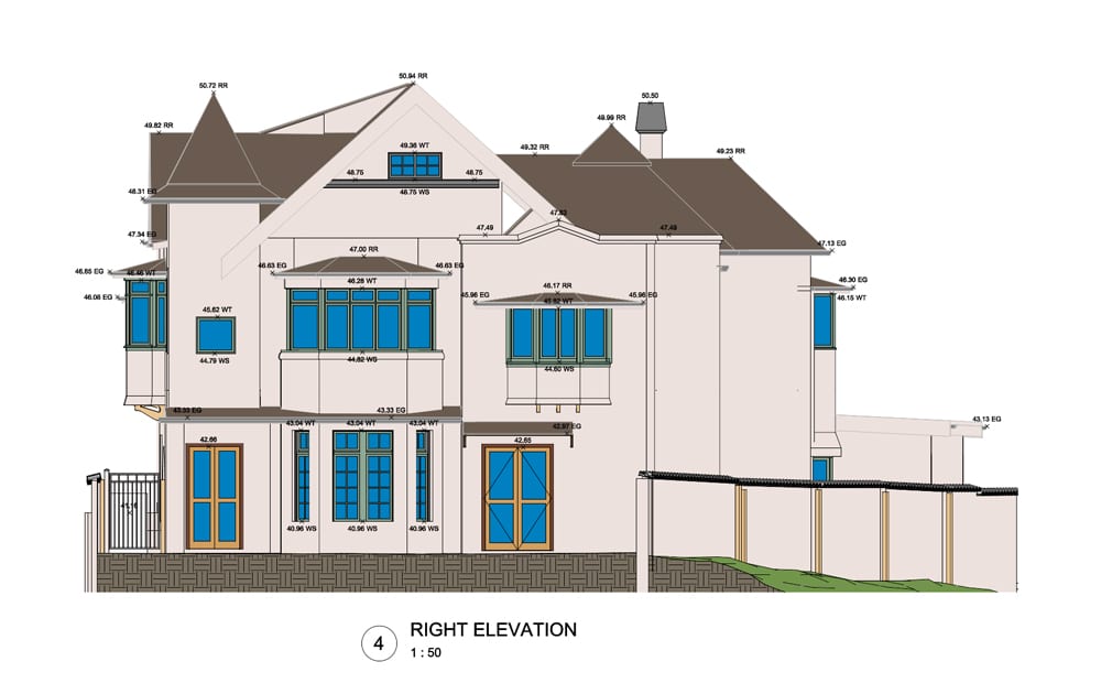 Surveyors Sydney Linked In 2D Elevation