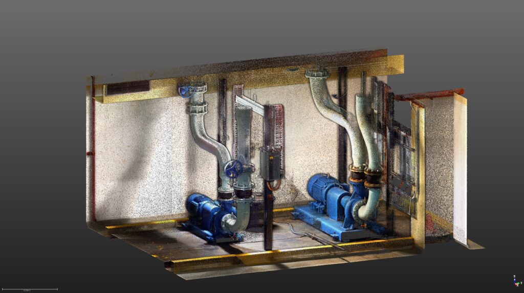 3D Laser Scanning Of A Mechanical, Electrical And Plumbing (Mep) System.