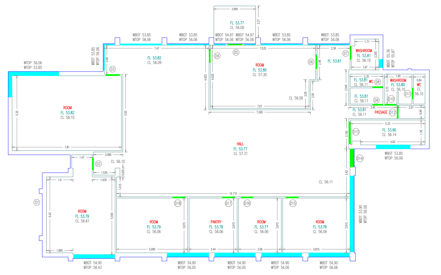 Contour Survey Floor Plan