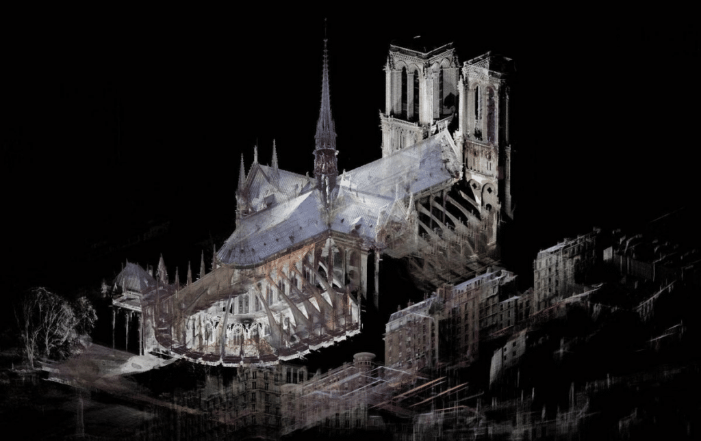 3D Laser Scanning of Notre Dame, Paris, France.