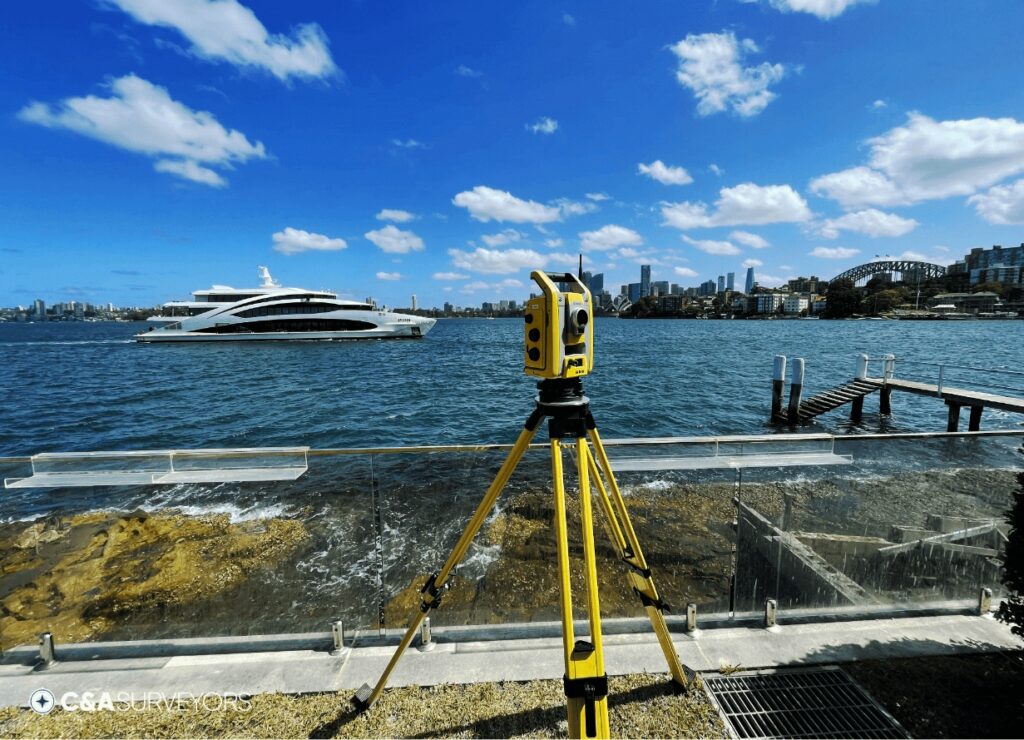 Surveying Tool Pointed At The Waters