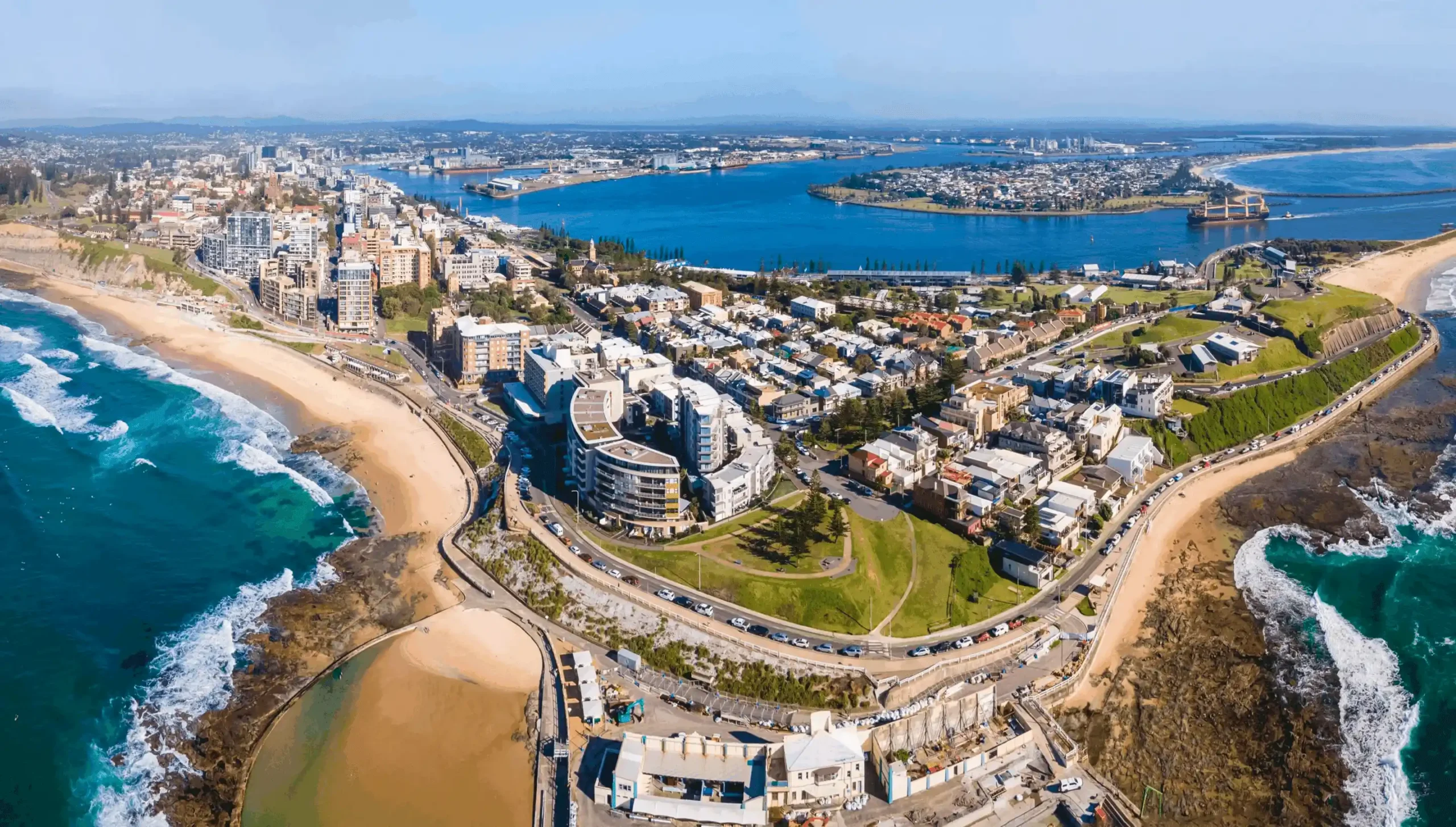 Newcastle Beach And Newcastle Harbour