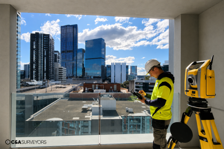 Surveyor On A Work Site